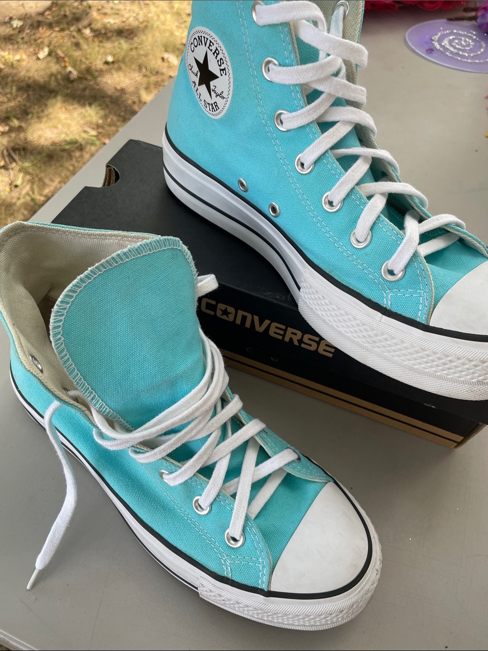 Converse High Top Sneakers - Turquoise Canvas
